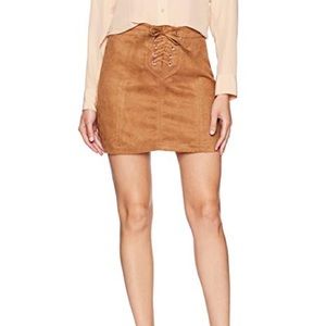 Jack by B.B. Dakota Tan Suede Mini Skirt